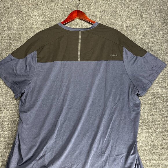 Spyder Active Tee Shirt Mens XXL Blue Short Sleeve Crew Neck Reflective Proweb - Picture 8 of 9